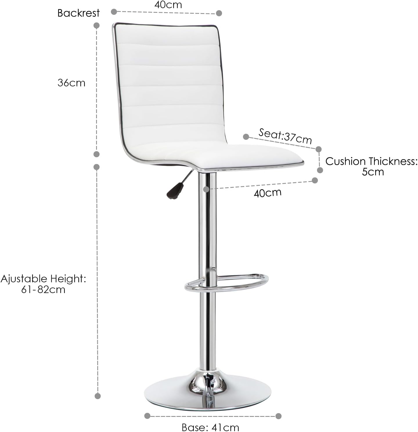 IWMH Tabourets de Bar Lot de 2